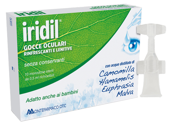 GOCCE OCULARI IRIDIL 10 AMPOLLE MONODOSE RICHIUDIBILI 0,5 ML - farmacialombardia.it