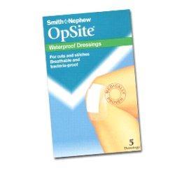 MEDICAZIONE POST OPERATORIA ADESIVA STERILE IN POLIURETANO SEMI PERMEABILE TRASPARENTE CON TAMPONE A BASSA ADERENZA OPSITE POST OP 9,5X8,5CM 5 PEZZI - farmacialombardia.it