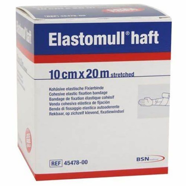 BENDA ELASTICA AUTOADESIVA PER FISSAGGIO MEDICAZIONI ELASTOMULL HAFT LF ALTEZZA 10 CM LUNGHEZZA 20 M - farmacialombardia.it
