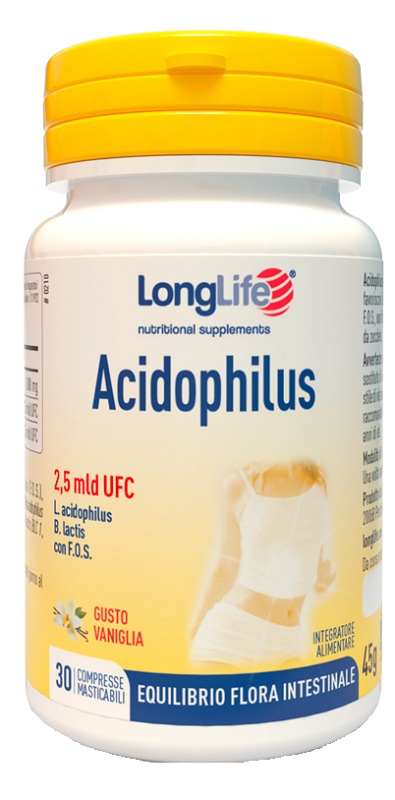 LONGLIFE ACIDOPHILUS 30 COMPRESSE MASTICABILI - farmacialombardia.it