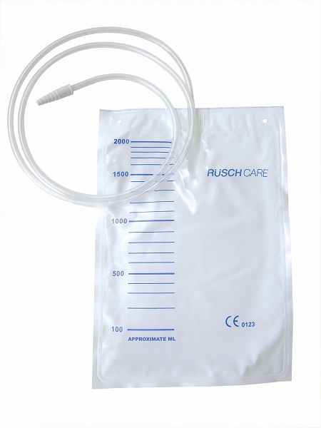 SACCA DI DRENAGGIO LETTO PER INCONTINENZA 2000ML IN PVC CON TUBO DI RACCORDO 130CM DIAMETRO 5X7MM MONOUSO 30 PEZZI - farmacialombardia.it