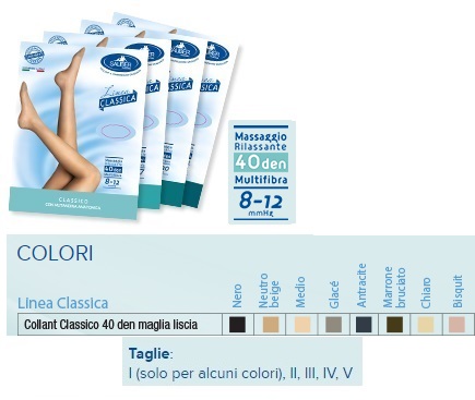 SAUBER COLLANT 40 DENARI MAGLIA LISCIA NEUTRO BEIGE 3 LINEA CLASSICA - farmacialombardia.it