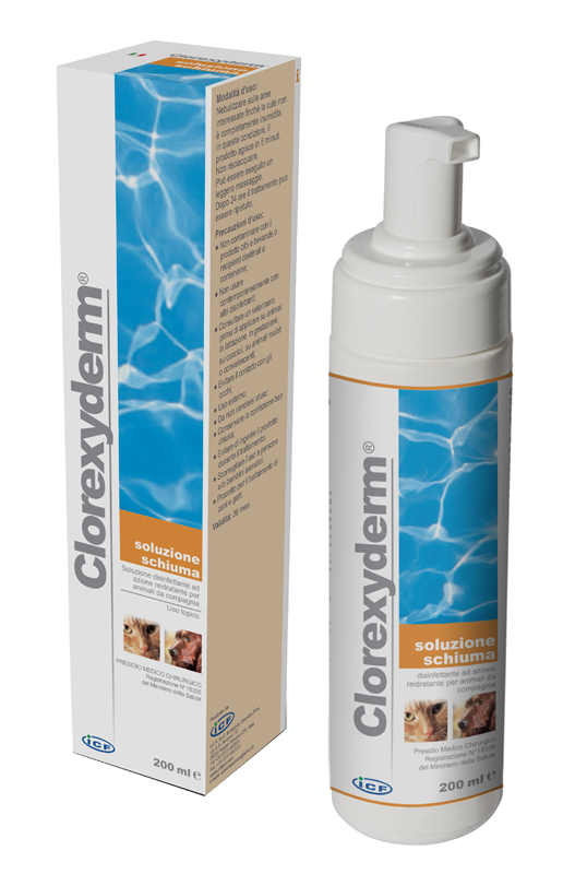 CLOREXYDERM SOLUZIONE SCHIUMA 200 ML - farmacialombardia.it