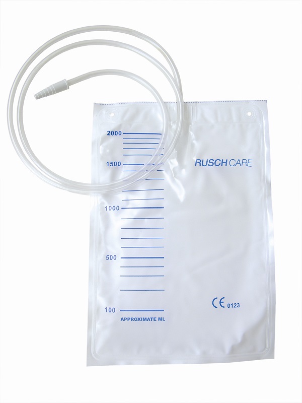 SACCA DI RACCOLTA URINA DA LETTO MONOUSO NON STERILE CAPACITA' 2000 ML CON TUBO DI RACCORDO LUNGHEZZA 130 CM DIAMETRO 5X7 MM VALVOLA DI NON RITORNO 1 GANCIO 30 PEZZI - farmacialombardia.it