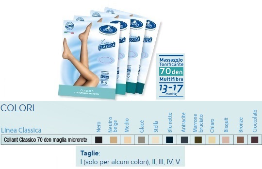 SAUBER COLLANT 70 DENARI MAGLIA MICRORETE CHIARO 3 LINEA CLASSICA - farmacialombardia.it