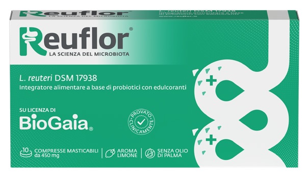 REUFLOR 10 COMPRESSE MASTICABILI AROMA LIMONE - farmacialombardia.it