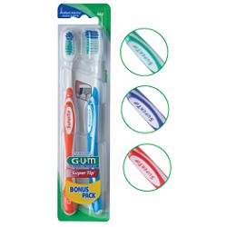GUM SUPER TIP 463 COMPACT SPAZZOLINO MEDIO BONUS PACK 2 PEZZI - farmacialombardia.it