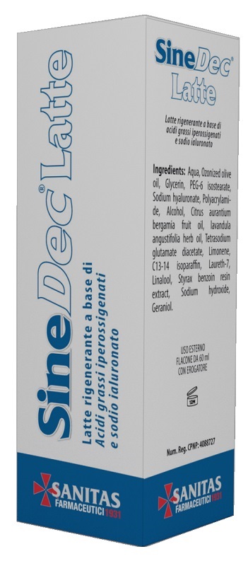 EMULSIONE PROFUMATA CONTENENTE OLIO OSSIGENATO PER PREVENZIONE E MEDICAZIONE DELLE ULCERE DA DECUBITO DI GRADO I SU PELLE INTEGRA SINEDEC LATTE 60ML - farmacialombardia.it