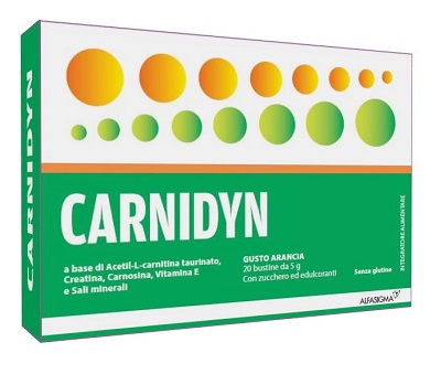 CARNIDYN 20 BUSTINE DA 5 G GUSTO ARANCIA - farmacialombardia.it