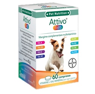 ATTIVO TABS ASTUCCIO DA 60 COMPRESSE ALTAMENTE APPETIBILI - farmacialombardia.it