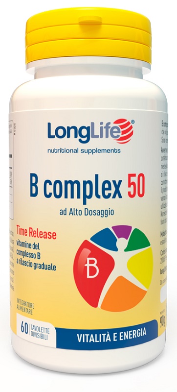 LONGLIFE B COMPLEX 50 RILASCIO GRADUALE 60 TAVOLETTE DIVISIBILI - farmacialombardia.it