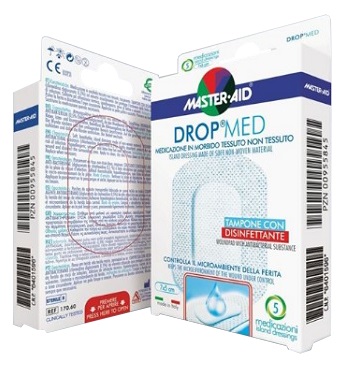 MEDICAZIONE COMPRESSA AUTOADESIVA DERMOATTIVA IPOALLERGENICA AERATA MASTER-AID DROP MED 10,5X15 5 PEZZI - farmacialombardia.it