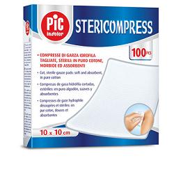 GARZA COMPRESSA IDROFILA PIC STERICOMPRESS 10X10 CM 4 BUSTE  25 PEZZI - farmacialombardia.it
