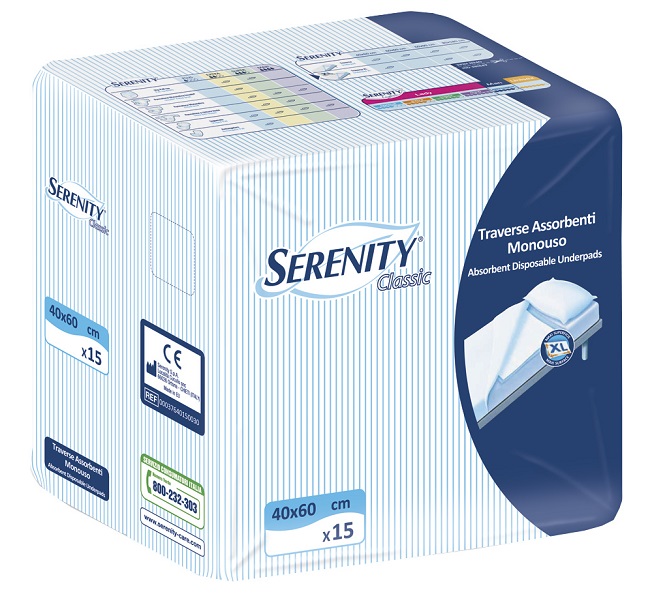 TRAVERSA SALVAMATERASSO SERENITY XL CLASSIC MISURA 40X60CM 15 PEZZI - farmacialombardia.it