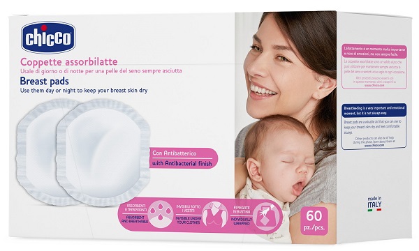 CHICCO COPPETTA ASSORBILATTE ANTIBATTERICA 60 PEZZI - farmacialombardia.it