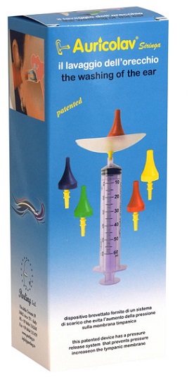 SIRINGA AURICOLAV PER LAVAGGIO AURICOLARE 1 SIRINGA + 4 DISPOSITIVI AURICOLARI - farmacialombardia.it