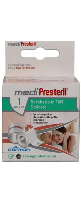 CEROTTO IN ROCCHETTO IN TNT MEDIPRESTERIL DELICATO M5X5CM - farmacialombardia.it