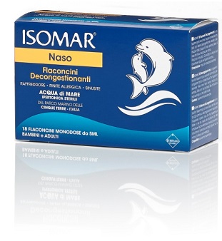 ISOMAR SOLUZIONE IPERTONICA ACQUA MARE 18 FLACONCINI MONODOSE 5 ML - farmacialombardia.it