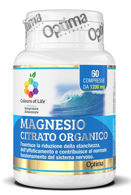 COLOURS OF LIFE MAGNESIO CITRATO ORGANICO 60 COMPRESSE 1200 MG - farmacialombardia.it