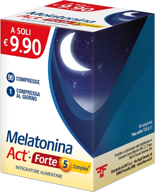 MELATONINA ACT+FORTE 5 COMPLEX 90 COMPRESSE - farmacialombardia.it