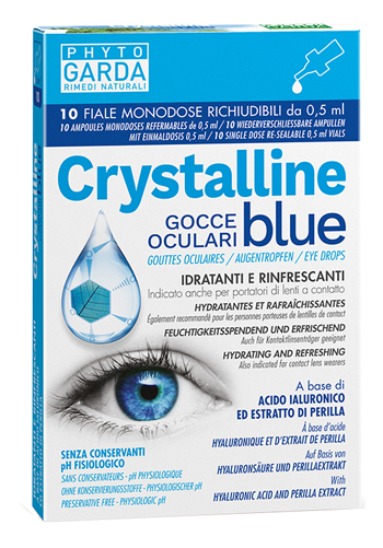 CRYSTALLINE BLUE GOCCE OCULARI MONODOSE 10 FIALE 0,5 ML - farmacialombardia.it