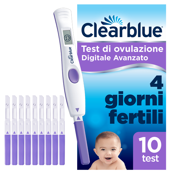 TEST DI OVULAZIONE CLEARBLUE DIGITALE AVANZATO 10 PEZZI - farmacialombardia.it
