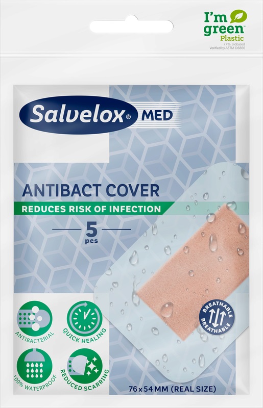 CEROTTO SALVELOX MED ANTIBACT COVER 76X54MM 5 PEZZI - farmacialombardia.it
