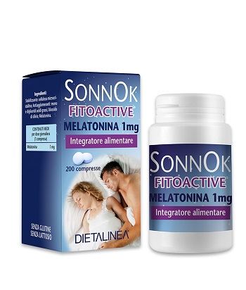 SONNOK FITOACTIVE MELATONINA 1MG 200 COMPRESSE DIETALINEA - farmacialombardia.it