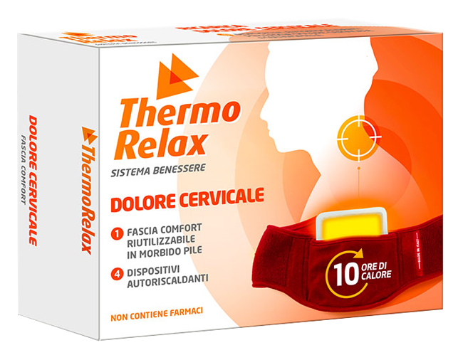 THERMORELAX FASCIA DOLORE CERVICALE+4 DISPOSITIVI AUTORISCALDANTI - farmacialombardia.it