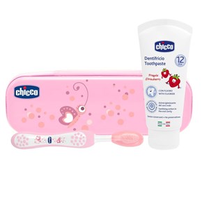 CHICCO SET DENTALE ROSA CON FLUORO - farmacialombardia.it
