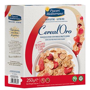 PIACERI MEDITERRANEI CEREALORO FIOCCHI DI RISO CON MAIS E FRUTTI ROSSI 250 G - farmacialombardia.it