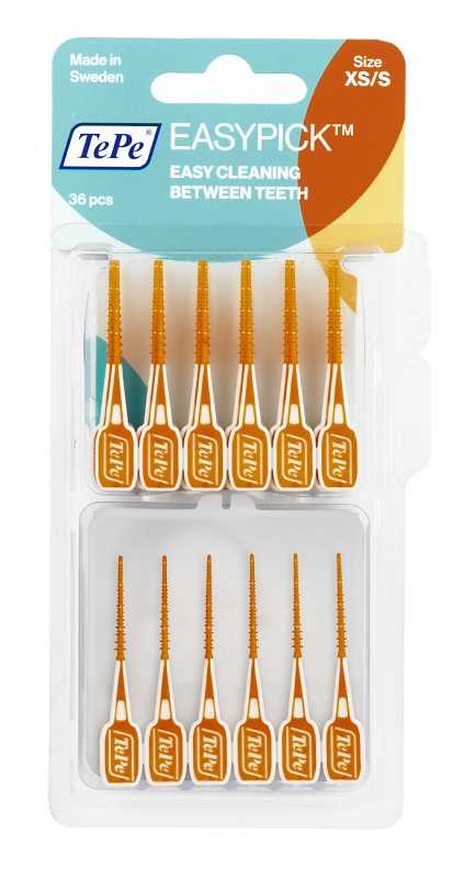 TEPE SCOVOLINI EASYPICK EXTRASMALL/SMALL ARANCIONE 36 PEZZI - farmacialombardia.it