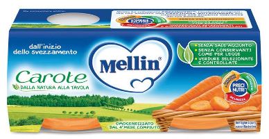 MELLIN OMOGENEIZZATO CAROTE 2 X 80 G - farmacialombardia.it