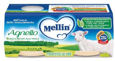 MELLIN OMOGENEIZZATO AGNELLO 2 PEZZI X 80 G - farmacialombardia.it