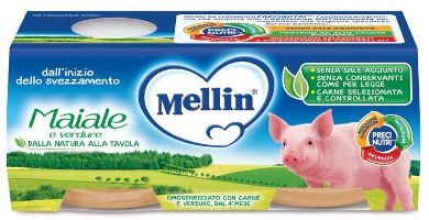 MELLIN OMOGENEIZZATO MAIALE CON VERDURE 2 PEZZI X 80 G - farmacialombardia.it