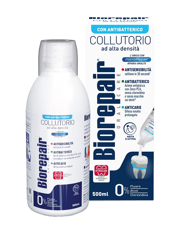 BIOREPAIR ORAL CARE COLLUTORIO ALTA INTENSITA' 3IN1 ANTISENSIBILITA', ANTIBATTERICO, ANTICARIE 500 ML - farmacialombardia.it
