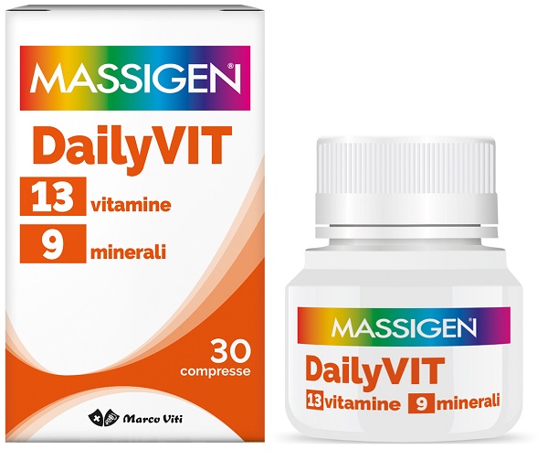 MASSIGEN DAILYVIT 12 VITAMINE 11 MINERALI 30 COMPRESSE RIVESTITE - farmacialombardia.it
