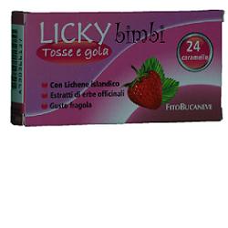 LICKY CARAMELLE BAMBINI PER TOSSE E GOLA FRAGOLA 70 G - farmacialombardia.it