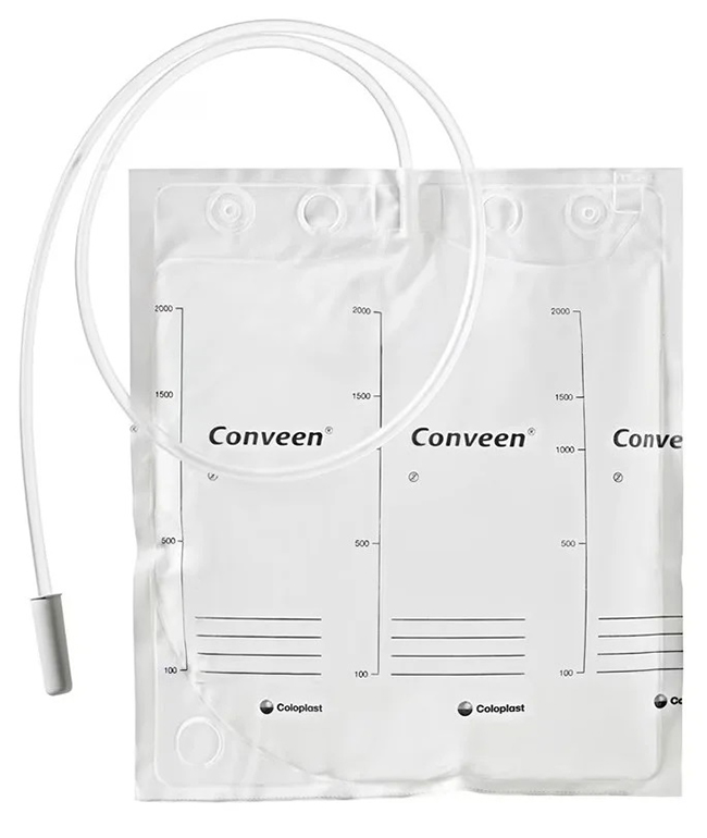 SACCA LETTO CONVEEN BASIC CON MANIGLIA CAPACITA' 2000ML LUNGHEZZA TUBO 100CM NO SCARICO CONFEZIONE DA 30 PEZZI - farmacialombardia.it