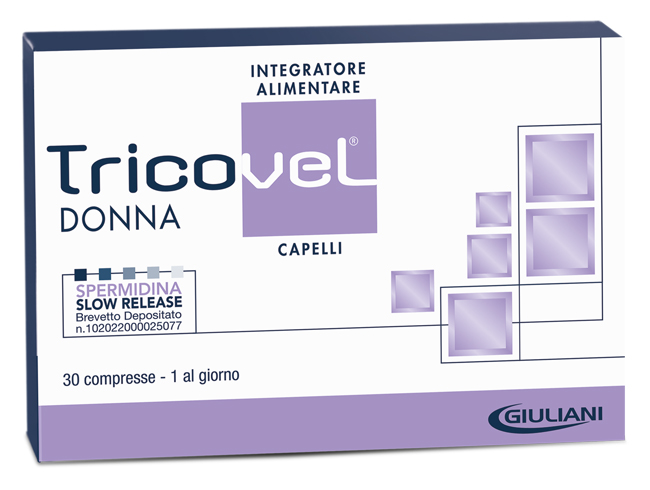 TRICOVEL DONNA INTEGRATORE ALIMENTARE CON NUTRIENTI SPECIFICI PER CAPELLI 30 COMPRESSE - farmacialombardia.it