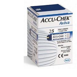 STRISCE MISURAZIONE GLICEMIA ACCU-CHEK AVIVA BRK RETAIL 25 PEZZI - farmacialombardia.it