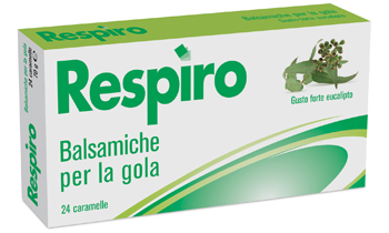 CARAMELLE BALSAMICHE PER LA GOLA RESPIRO GUSTO FORTE EUCALIPTO 24 PEZZI - farmacialombardia.it