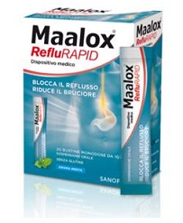 SOSPENSIONE ORALE MAALOX REFLURAPID 20 BUSTINE MONODOSE DA 10 ML - farmacialombardia.it