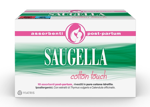 SAUGELLA COTTON TOUCH ASSORBENTI POSTPARTUM 10 PEZZI - farmacialombardia.it