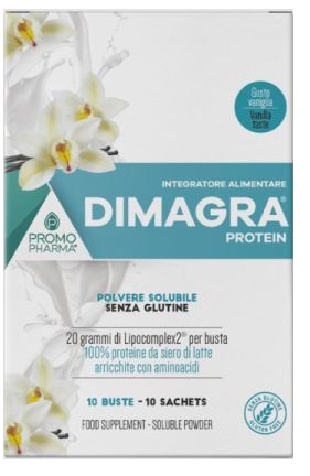 DIMAGRA PROTEIN POLVERE SOLUBILE GUSTO VANIGLIA 10 BUSTINE - farmacialombardia.it
