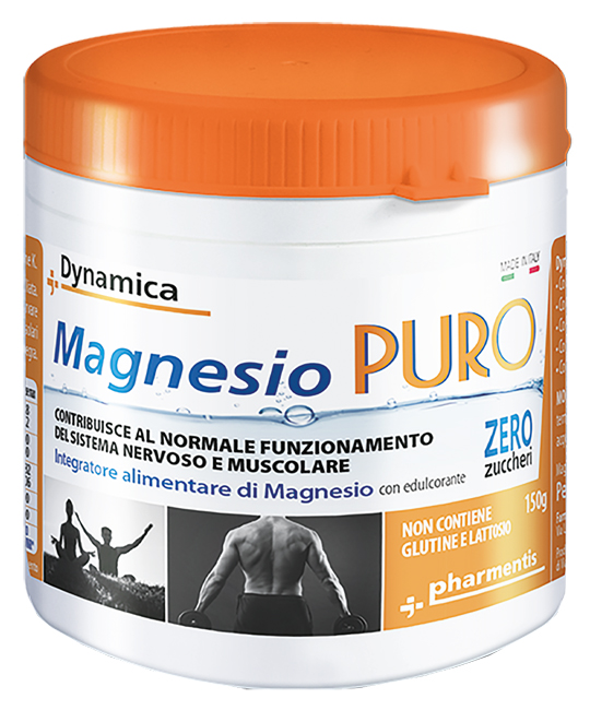 DYNAMICA MAGNESIO PURO POLVERE 150 G SENZA ZUCCHERI - farmacialombardia.it