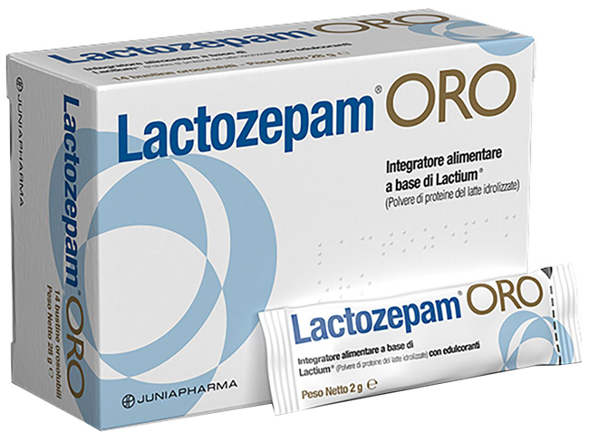 LACTOZEPAM ORO GRANULATO OROSOLIBILE A BASE DI LACTIUM 14 BUSTINE DA 2 G - farmacialombardia.it