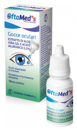 OFTAMED'S GOCCE OCULARI OCCHI DISIDRATATI E STRESSATI ESTRATTO ALOE VERA GEL E ACIDO IALURONICO 0,3% 10 ML - farmacialombardia.it