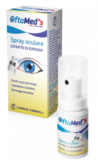 OFTAMED'S SPRAY OCULARE OCCHI ROSSI E IRRITATI ESTRATTO EUFRASIA 10 ML - farmacialombardia.it