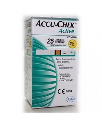 STRISCE MISURAZIONE GLICEMIA ACCU-CHEK ACTIVE STRIPS 25 PEZZI INF RETAIL - farmacialombardia.it